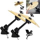 2 pcs Autounfall Cymbals, Auto Crash Becken, Auto-Trommel-Lüftungsschlitz, Mini-Trommel Crash-Clip, Car Cymbals Air Vent, Auto Schlagzeug Becken, Mini Schlagzeug Autofür, Alle Arten Von Fahrzeugen