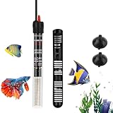 LWMTT Aquarium Heizung 120L,Aquarium Heizstab 100W,Temperatur Einsatellbar,Aquarium Heizer mit Kontrollleuchte Saugnäpfen Schutzhülle Aquariumheizer für Aquarien Fischtanks, 20-34°C, 100W