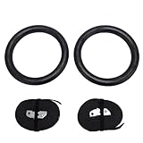 Gymnastikringe, 661,38 lb, belastbar, Doppelkreis, schwarze Übungsringe, Trainingsausrüstung mit Waagegurten für das Heim-Fitness-Training