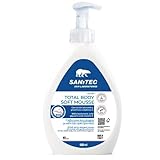 Sanitec Total Body Soft Mousse: Neutrales Reinigungsmousse für Körper, Haare und Intimhygiene angereichert mit Hyaluronsäure, Glycerin, Vitamin E und Panthenol, 600 ml