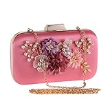 LOKAXXZU Bag Damenbeutel Rose Blume Korean Damen Flash Abend Tasche Clutch Dress Bag (D)