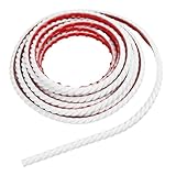 Nivofu 5 Meter Flexible Selbstklebende Zierleisten Sparpaket, 3D-Dekorative Wandleisten Pvc-Tapetenbordüre Selbstklebend, Dekor für Spiegelrahmen,Möbel,Schrankkanten,Wandkanten, 5 m x 1 cm, Weiß