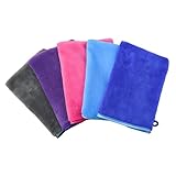 Litinliv 5 Stück Waschlappen Microfaser, Waschhandschuh Körper, Mikrofaser Waschlappen, Waschhandschuhe Flanell, Weich, Starke Wasseraufnahme, Waschlappen Gesicht, Bad-Spa-Tuch, 20 x 15cm (5 Farben)