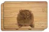 Wallario 2er Set Frühstücksbrettchen aus Holz, Holzunterlage, Holzbrettchen Lustiger niedlicher Spitz, Größe 22 x 14 cm
