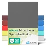 etérea Jersey Spannbettlaken 90x200-100x200 cm Anthrazit für 15-25 cm Steghöhe 100% Microfaser - Oekotex Bettbezug Matratzen Bezug - Bettlaken 90x200cm - 100x200cm Grau