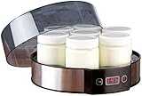 Rosenstein & Söhne Yoghurt Maker: Joghurt-Maker mit Zeitschaltuhr, 7 Portionsgläser je 190 ml, 20 Watt (Joghurt-Macher, Machine, Automat)