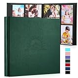DazSpirit Fotoalbum 10x15 600 Fotos, Einsteckalbum mit Lederhülle & eleganter Prägung, Großes klassisches Fotobuch zum Einkleben für Hochzeit, Jubiläum, Baby und Familie