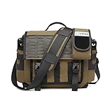 FANDARE Umhängetasche Herren Arbeitstasche Aktentasche Tragetasche Junge Schultertasche Männer Laptoptasche für 12.9 Zoll mit Multi-Tasche für Reise Schule Hochschule Arbeit Outdoor Schulranzen Khaki