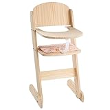 howa Puppenhochstuhl aus Holz miniflowers inkl. Sitzkissen 2860