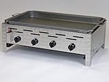 Gasgrill/ Grill 4er aus Edelstahl mit Stahlblechpfanne, 60 mm hoch