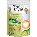 Dulcilight Natürliches Stevia Pulver Zucker-Ersatztoff 200g - Zuckerersatz Ohne Kalorien Vegan Keto Glutenfrei Nicht-GMO Pflegen Sie Ihre Zähne Kein Bitterer Nachgeschmack