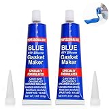 Kiuiom Motordichtmasse Blau,Zylinderkopfdichtung Dichtmittel,Dichtmasse Motor,Motordichtung Dichtmittel 2PC Hochtemperatur-Motordichtstoffdichtung Hitzebeständigkeitsbereich von -60 °C-320 °C -85g