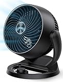 Dreo Ventilator für Schlafzimmer, 2023 New Desk Air Circulator Fan für Whole Room, 9 Zoll, 70 ft Strong Airflow, 120° verstellbar, 28 dB Low Noise, Quiet, 3 Geschwindigkeiten, tragbarer