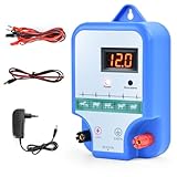 YYYuYong Weidezaungerät 230V Elektrischer mit LED Anzeige Weidezaungerät 12V für 15 KM Reichweite 2J Weidezaungerät Wasserdicht für Schutz von Nutztieren, Haustieren, Geflügel, Hausweide, Gärten