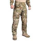 IDOGEAR SPORTS G3 Kampfhose für Herren, taktische Militärhose mit Knieschonern, Camouflage-Hose, Camo, 34W / 32L