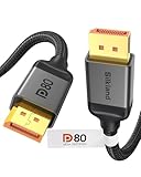 Silkland 80Gbps DisplayPort Kabel 2.1 1M [VESA-Zertifiziert], 8K@240Hz 4K@960Hz/540Hz/360Hz DP 2.1 Kabel, HDR HDCP DSC 1.2a FreeSync G-Sync, DisplayPort-Kabel für PC, Gaming-Monitor, 5040 4090 7900XTX