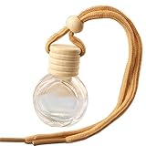Hängender Lufterfrischer für Auto, leere Glas-Parfümflasche, tragbar, langlebiger Anhänger für Auto-Lufterfrischer, Aromatherapie-Diffusor, Parfümflasche, Anhänger für Auto