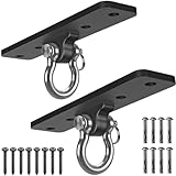 Dolibest 2er Schaukenhaken Hängematte Befestigung Holzbalken Aufhänger Hardware Halterung Set für Innen Auße Spielplatz Stuhl Yoga Seil Boxsäcke, 600lbs