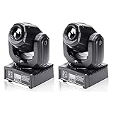 U`King 2pcs Moving Head LED Discolicht Partylicht DMX 512 RGBW Lichteffekte 8 Gobo 8 Farben 9/11 Kanäle für DJ Partybeleuchtung Licht