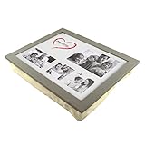 PrimoLiving Knietablett mit Fotorahmen- 43 x 32,5 x 8 cm – Tablett als Laptopunterlage – Sofa oder Bett-Tablett – P-786