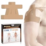 Kinesiotapes Vorgeschnitten für Schultern, KTQUICK Kinesiologie Tape Schulter, Hautfreundlich Mit Perfektem Tragekomfort, Wasserfestes&Elastisches Muskel Physio Tape für Schulter (Hautfarbe, 20)