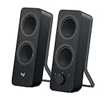 Logitech Z207 Kabellose PC-Lautsprecher, Bluetooth, Stereo Sound, 10 Watt Spitzenleistung, 3.5 mm Eingang, Kopfhörerbuchse, Easy-Switch Feature, EU Stecker, PC/TV/Tablet/Handy - Schwarz