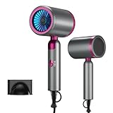 Faltbarer Reisehaartrockner (1800 W), schnelltrocknend, ultrakompakt und leicht, gleichmäßige Erwärmung, antistatisch, reduziert Frizz, schnelltrocknend, energiesparend, Negativ-Ionen-Haartrockner