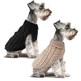 Fiohiros 2 Stück Hundepullover Kleine Hunde,Warmer Hunde Pullover Kleine Hund, Pullover für Hunde Katzen