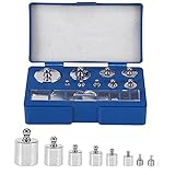 Kalibriergewicht Set für Digitalwaagen, 17 Stücke Edelstahl Kalibriergewichte mit Kalibriergewicht Pinzette Edelstahl, insgesamt 211,1 g, 10 mg bis 100 g