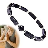 YUPZAR Amethyst Armband, Naturstein Armband magnetisch, Kristall Armband Energie, Damen Schmuck, Heilstein Armband, Magnet Therapie Armband, Schmucksteine, Energiearmband