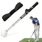 Puedno Einziehbare Golf Trainingshilfen mit Golfschwung-Armband, Telescopic Golf Swing Training Aid, Golf Trainingshilfe, Golf Griff Trainingshilfe für Aufwärmübungen