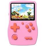 Handheld-Spiel-Spielzeug für Kinder mit 139 32-Bit-Videospielen, für Jungen und Mädchen, 7,6 cm IPS-Bildschirm, wiederaufladbar, Retro-Spielgerät, Party, Ostern, Geburtstag, Geschenk (Rosa)