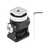 Ujjdwiurgh Mini Hot Shoe Mount Monitor Mikrofon Blitzhalter 1/4 Schraube Kamerahalterung Stativkopf für Monitor Blitzkamera ZubehöR