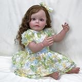 YIHANGG 55cm Reborn Baby Mädchen Puppen wie Echte Babys Reborn Vollkörper Silikon Lebensechte Reborn Babypuppen Mund Schließen Weihnachten Geburtstag Geschenke