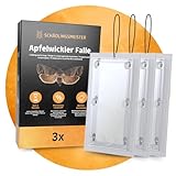 Panteer SCHÄDLINGSMEISTER® Apfelwickler Falle - 3 Stück - MIT Schnur - Apfelwickler Pheromonfalle - Apfelwickler bekämpfen - Gegen Apfelwickler - Mittel gegen Apfelwickler - Monitoringfalle