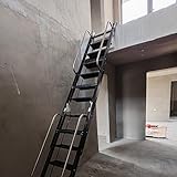 Klappbare Dachbodenleiter für Deckenzugang, platzsparende Dachbodentreppe, ideal für kleine Häuser und kleine Räume