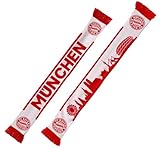 FC Bayern München Schal - Skyline - Fanschal rot/weiß Strickschal FCB