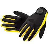 KBLDOPN Surfhandschuhe for Männer und Frauen, dünne 1,5 mm Neopren, verschleißfest, for Schwimmen, Schnorcheln, Driften, Paddeln, Wassersport, Neoprenanzug-Handschuhe Zum Tauchen, Surfen(Yellow,M)
