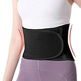 USUN Bauchgurt Elastischer Rückenwärmer Wärmegürtel Elastische-Selbsterhitzungsgürtel Taille Unterstützung-Rückbildungsgürtel Nach Geburt Bauchbinde Bequeme Belly Slim Bauchgurt (Schwarz, M)