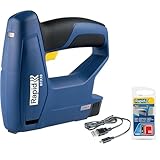 Rapid Akku-Tacker BTX10 – Kompakter Elektrotacker mit 3,6V Li-Ion Akku, Schnellauslösung, 900 Auslösungen, inkl. 1.080 Rapid Typ-53 Klammern (6 mm)