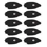 UKCOCO Wiederverwendbare Silikon Elektrodenpads 10 Stück Selbstklebend Latexfrei Flexibel für Muskelstimulatoren 3,5 mm Schnappverbinder Physiotherapeutisches Zubehör für Hauttypen