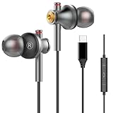 Kopfhörer mit Kabel USB C Headset für Samsung Galaxy S25 Ultra S24 S23 S22 S21 A16 A17 A53 A54 A55 A56, In-Ear USB C Kopfhörer Typ C Ohrhörer mit Mikrofon für iPhone 17 Air 16 15 Pro Max, Google Pixel