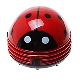 DMZK Elektrischer Tischstaubsauger,Mini Staubsauger mit Marienkäfer Design für Reinigung Auto und Desktop