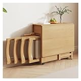 Ausziehbarer klappbarer Esstisch-Set mit 4 Stühlen, platzsparender Massivholz-Tisch für Küche, Esszimmer, Wohnzimmer und Restaurant, 1,4 m