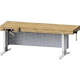 kaiserkraft | Profi-Hobelbank | elektrisch höhenverstellbar | 2 Arbeitsplätze | Arbeitshöhe 700-1000 mm