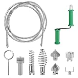 Rzspher Rohrreinigungsspirale 3M, Spirale Abfluss Rohrreinigung 12mm, mit 6 Stück Abflussreiniger Spirale für Toiletten Verstopfung Lösen, Kanalisation, Badewanne