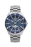 UMF RUHLA 1930M-3 Automatikuhr | U-17 Limited Edition | Saphirglas | Automatikwerk NH35A | Edelstahl Taucheruhr mit Keramiklünette | Blaues Zifferblatt | Made in Germany