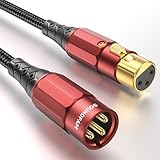 SOUNDFAM XLR Mikrofonkabel 3m | Vergoldete XLR-Stecker (24K) | Doppelt Abgeschirmt mit 99,99% OFC | Studio, Bühne, Podcast, Live-Streaming