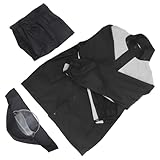 Cabilock Motorrad Regenanzug Herren Teilig Regenschutz Winddicht Regenjacke und Regenhose für Outdoor Motorradfahrer Schwarz
