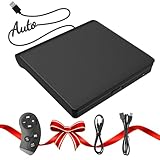 CD Player für Auto mit USB Anschluss - Lehwey CD Laufwerk für Auto mit 1M Verlängerungskabel, Externes CD Laufwerk für Laptop, PC, Fernseher, kompatibel mit Android Autoradio, Externer CD Spieler Auto